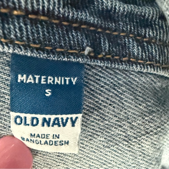 Old Navy Maternity‎ Blue Denim Overall Shorts Women's Size Small - Picture 5 of 6